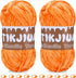 7OZ Orange Chunky Chenille Yarn, Crochet Chenille Yarn with Stitching Markers, Chunky Chenille Yarn for Blanket Pillow Sweater Knitting Scarf Weav...