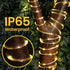 Solar Rope Lights, 66ft 200LED Solar Powered Outdoor String Lights, Waterproof 8 Modes Flexible Clear Tube Fairy Lights for Outside, Garden, Steps...