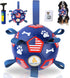 7.3 in Dog Toys Soccer Ball with Straps - Interactive Dog Toy Puppy for Indoor Outdoor Tug of War Durable Pet Water Toy Soccer Herding Balls with ...