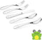 Kids Stainless Steel Utensil Set, High Grade Stainless #304 (18/8), Frog Model, Set of 5 (2 Spoons, 2 Forks, and 1 Butter Knife) Safe for Toddler ...
