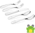 Kids Stainless Steel Utensil Set, High Grade Stainless #304 (18/8), Frog Model, Set of 5 (2 Spoons, 2 Forks, and 1 Butter Knife) Safe for Toddler ...