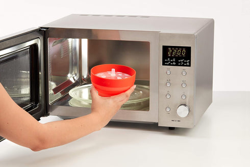 Lékué Mini Microwave Popcorn Maker, 5 x 3.5in, Red...