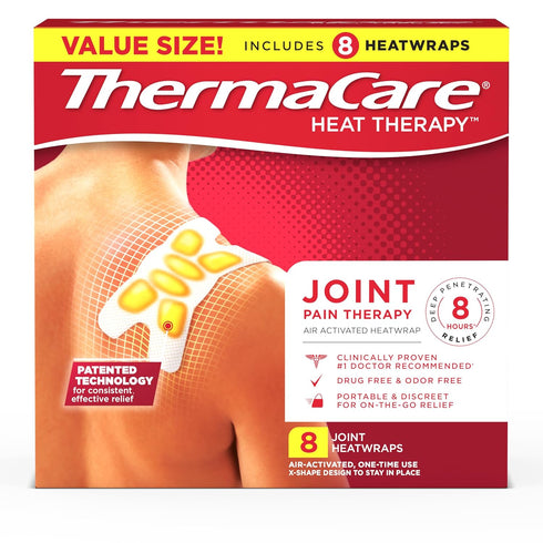ThermaCare Portable Heating Pad, Joint Therapy Patches, Multi-Purpose Heat Wraps, 8 Count...