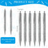 8 Pcs Rhinestone Pen Bling Diamond Pens Wedding Rhinestones Silver Metal Ballpoint Pens Fancy Sparkly Crystal Pens Retractable Black Ink Pen for W...