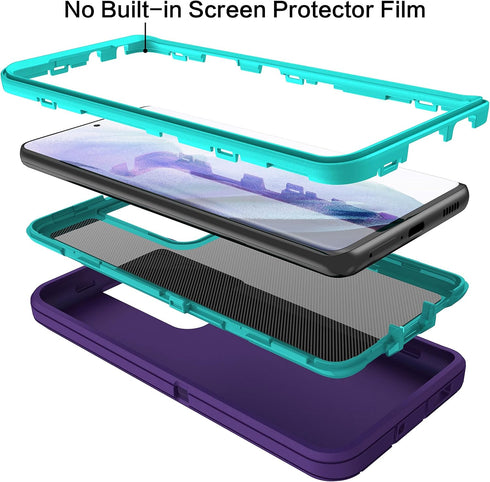 MXX Case Compatible with Galaxy S21 Ultra Case, 3-Layer Super Full Heavy Duty Body Bumper Cover/Shock Protection/Dust Proof, Designed for Samsung ...