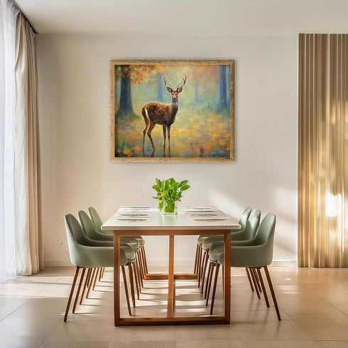 Posterizer 1 pcs- wild deer strolling in the jungle-Art for Animal Lovers-Landscape & Nature Art- Living Room Bedroom Decor- unframed wall art...