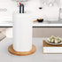 TIEYIPIN Paper Towel Holder, Countertop Roll Stand with Anti-Skid Wooden Bamboo Base for Kitchen, Cabinet, Table...