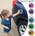 Magnet - Kids Handprint for Car Parking Lot Safety - Gray Background with Splat (Blue)...