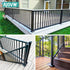 1Pcs 1.5" (1.5" Post/4" Base) Aluminum Post Base Cover, Suitable for iron Stair railings, Balcony railings, Post Skirt Covers (Black)...