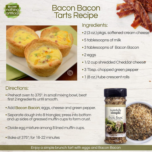 Tastefully Simple Bacon Bacon Seasoning, 4.25 Ounce...