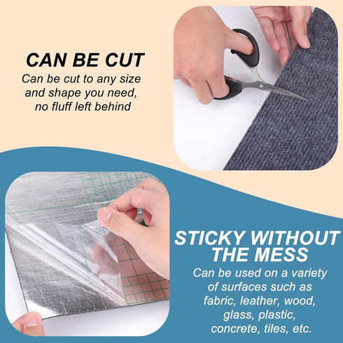 DIY Climbing Cat Scratcher Mat,3 Pack Trimmable Self Adhesive Cat Scratching Pads,23.6"X11.7"Cat Scratching Protector Board for Couch Furniture Wa...