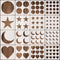 16 Pack Shape Stencils, Reusable Painting Stencils with Star, Circle, Heart, Moon Shape Patterns Stencils for Wall Painting Home Decor, 5.9 Inches...