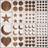 16 Pack Shape Stencils, Reusable Painting Stencils with Star, Circle, Heart, Moon Shape Patterns Stencils for Wall Painting Home Decor, 5.9 Inches...