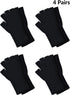 SATINIOR Fingerless Gloves for Women Half Finger Typing Gloves with Long Wrist Cuff Winter Knit Fingerless Mittens for Women...