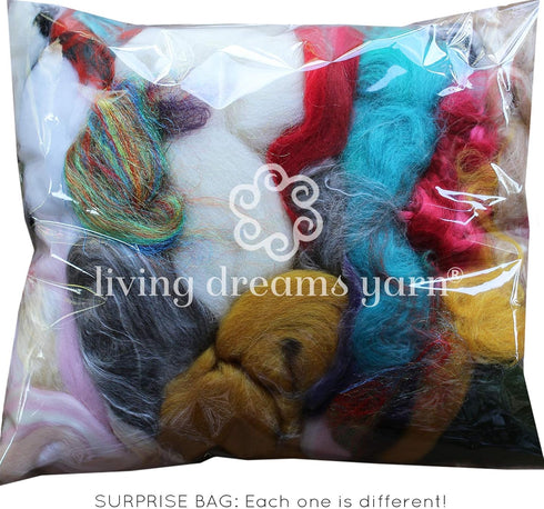 Assorted Merino Roving Ends & Mixed Fiber Waste - Bulk Top Fiber for Felting, Spinning & Blending...