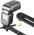 ChromLives 1/4'' Dual Camera Mount Flash Bracket Extension Bar 10.6'' Straight Flash Bracket Tripod Mount Bracket for DSLR Camera LED Light Flash ...