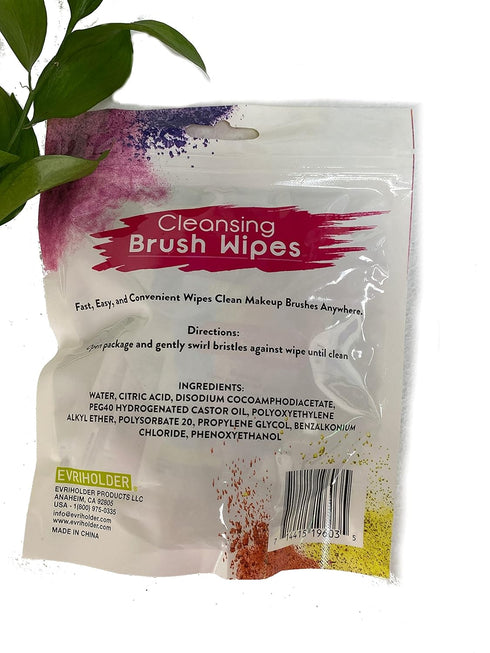 24 Individually Wrapped Makeup Brush Cleansing Cloths - Quick & Convenient Brush Cleaner Wipe- For Make up Artists Cosmetology Students Make up Tu...