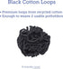 Friendly Loom | 7” Traditional-Sized Black Potholder Weaving Loops | Craft 2 Cotton Potholders...