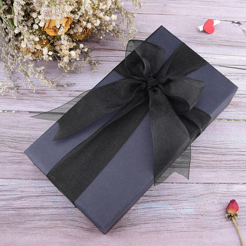 1-1/2 Inch Sheer Organza Ribbon, 50 Yards/Roll (Black)...