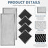 Fits for Whirlpool W10208631A Microwave Grease Filter - Approx 13" x 6" (2-Pack) & 8206230A Microwave Charcoal Filter by AMI PARTS (4-Pack)...