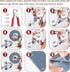 Clatoon 200 Sets Metal Snaps Buttons with Fastener Pliers Press Tool Kit for DIY Crafts Clothes Hats and Sewing (10 Colors,9.5mm)...
