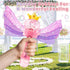 Bubble Wands for Kids Girls - Rechargeable Princess Light Up & Music Bubble Machine with 2 Bubble Solutions, Outdoor Party Birthday Toys for Toddl...