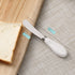 ONTUBE Butter Knife Set of 2, Stainless Steel Blade with Porcelain Handle, Big Circle Cheese Butter Spreader Knives Set for Kitchen, White 5.9-Inc...