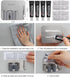 Broom Holder Self Adhesive No Drill Wall Mount Mop Broom Organizer with Hook Heavy Duty Stainless Steel Garden Tool Organizer Garage Storage and O...