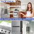 MRKG Refrigerator Door Handle Covers, Keep Your Kitchen Appliance Clean from Smudges, Drips, Food Stains, Oil, Washable Without Fading or Cracking(Grey, Black, 2pcs).