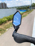 MEACHOW New Bar End Bike Mirror, Crystal UHD Automotive Grade Glass Lens E-Bike Mirrors, Scratch Resistant, Safe Rearview Mirrors, (Silver Left Si...