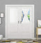 Aquazolax Front Door White Sheer Curtain Privacy Translucent Linen Textured French Door Curtain Panels Rod Pocket with Tie Back for Kitchen Door, ...