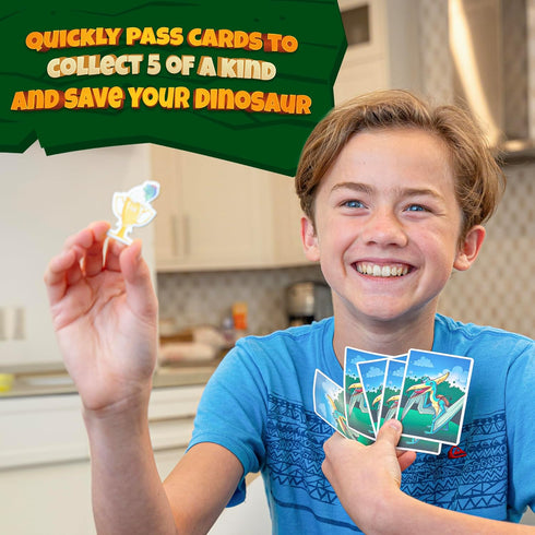 Save The Dinosaurs Card Game | Fast-Paced Dinosaur Games for Kids 8-12 | Non-Elimination Dinosaur Board Game for Family Game Night...