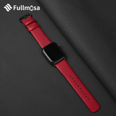 Fullmosa Leather Bands Compatible with Apple Watch Band 41mm 40mm 38mm 42mm for Women Men, Top Grain Genuine Leather Strap for iWatch Series 10/9/...