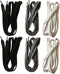 3 Pair 14 mm x 55" Hoodie Drawstring Cord Replacement – Flat Cotton Rope White, Black, Grey for Sweatpants, Joggers, Casual Pants, Gym Shorts, Pan...