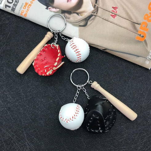 OLYCRAFT 60pcs Unfinished Mini Wooden Baseball Bats 3 Inch Half Drilled Natural Wood Baseball Bat Unpainted Baseball Bat Beads for Keychain Access...