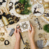 12" Christmas Pattern Paper & Sticker Kit Black Gold Scrapbook Premium Specialty Paper Double-Sided 12"x12" with 12 Designs 36 sheets for Scrapboo...