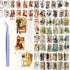 80Pcs Vintage Washi Stickers for Scrapbooking Supplies, People Scrapbook Stickers for Journaling, Transparent Waterproof Stickers Junk Journal Bul...