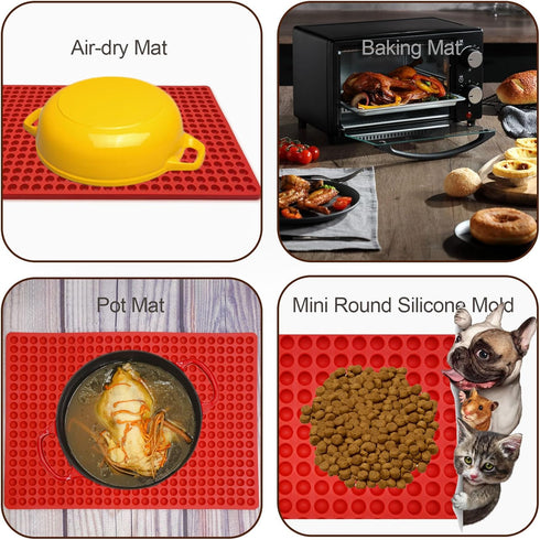 468-Cavity Mini Round Silicone Molds,Chocolate Drops Mold | Small Dog Treat maker |Semi Sphere Gummy Candy Molds,For Jelly, Candy, Gummy, Wax Melt...