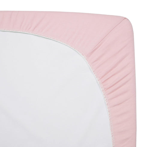 American Baby Company 100% Natural Supreme Cotton Jersey Knit Fitted Portable/Mini-Crib Sheet, Pink, Soft Breathable, for Boys and Girls 24x38x5 I...