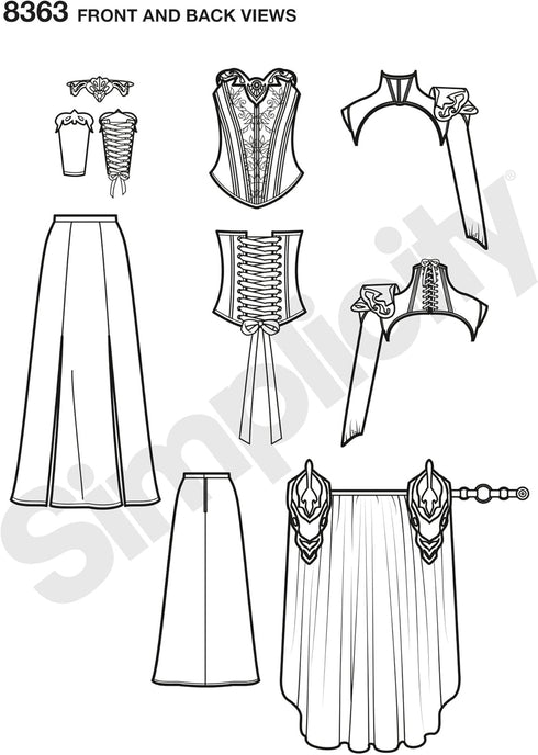 Simplicity 8363 Women's Fantasy Elf Ranger Halloween and Cosplay Costume Sewing Pattern, Sizes 14-22...
