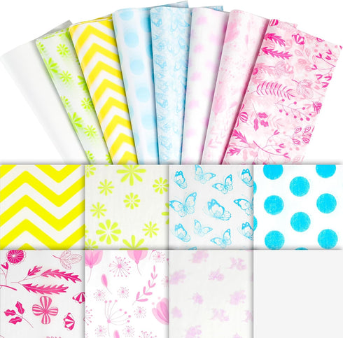 80 Sheets Flower Tissue Paper 20" x 14" Spring Style Gifts Wrapping Paper for Birthday Wedding Party DIY Crafts...