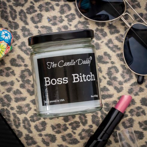 Boss Bitch - Apple Maple Bourbon Scent - Maximum Scented 6 Ounce Jar - 40 Hour Burn Time...