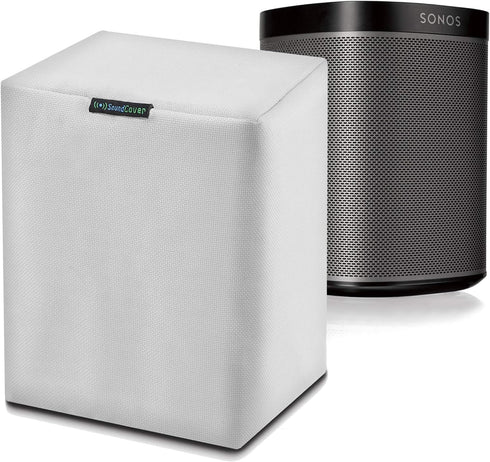 One White Waterproof Heavy Duty Outdoor Sonos Speaker Cover - Dust, Water & UV Protection for your Sonos Play:1, Sonos One & Sonos One SL Speakers...