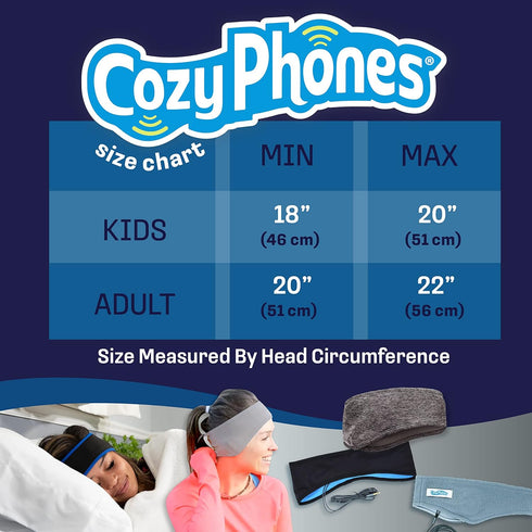 CozyPhones Sleep Headphones - Wireless Over Ear Headphones from Ultra Thin Cool Mesh Chordless Head Phones for Side Sleepers, Meditation, Running,...