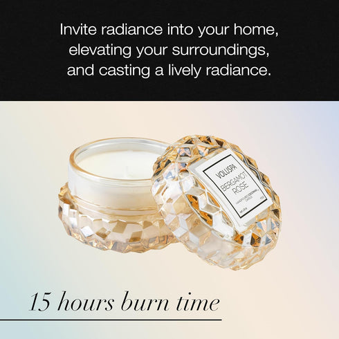 Voluspa Bergamot Rose, Macaron Candle, 1.8 oz, 15 Hour Burn Time, Coconut Wax for Clean Burning, Handcrafted in The USA...