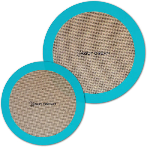 Round Silicone Baking Mats, 8 & 9 Inches for Cake/Tortilla/Pie/Pizza/Dough/Pastry, Food Grade Non-Stick Reusable...