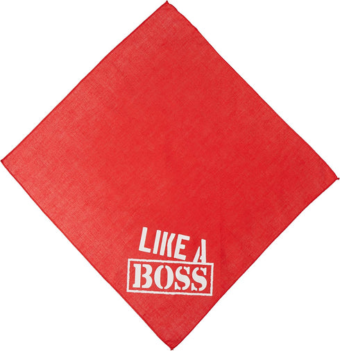Mirage Pet Products Like a Boss Screen Print Bandana for Pets, Small, Red...