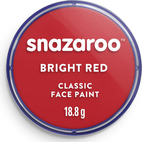 Snazaroo Classic Face and Body Paint, 18.8g (0.66-oz) Pot, Bright Red...