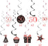 Blulu 50th Birthday Decorations for Women,Rose Gold Happy 50th Birthday Decorations Hanging Swirls Ceiling Decor Shiny Foil Swirls for Party Suppl...