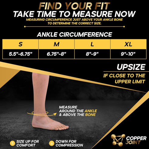 Copperfit Compression Ankle Brace for Women Support, Durable Design Foot and Ankle Support for Women & Men Ideal to Support for Sports, Running, C...